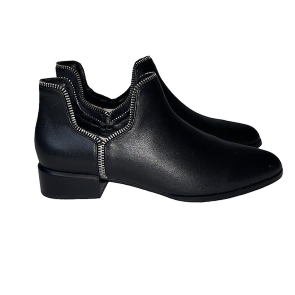 NEW NWT SENSO Bailey VII Silver Zipper Accent Slip-On Ankle Boots EU 37